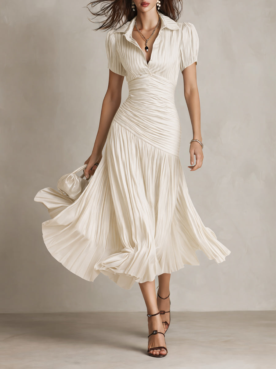 Adriana Retro Striped Midi Dress