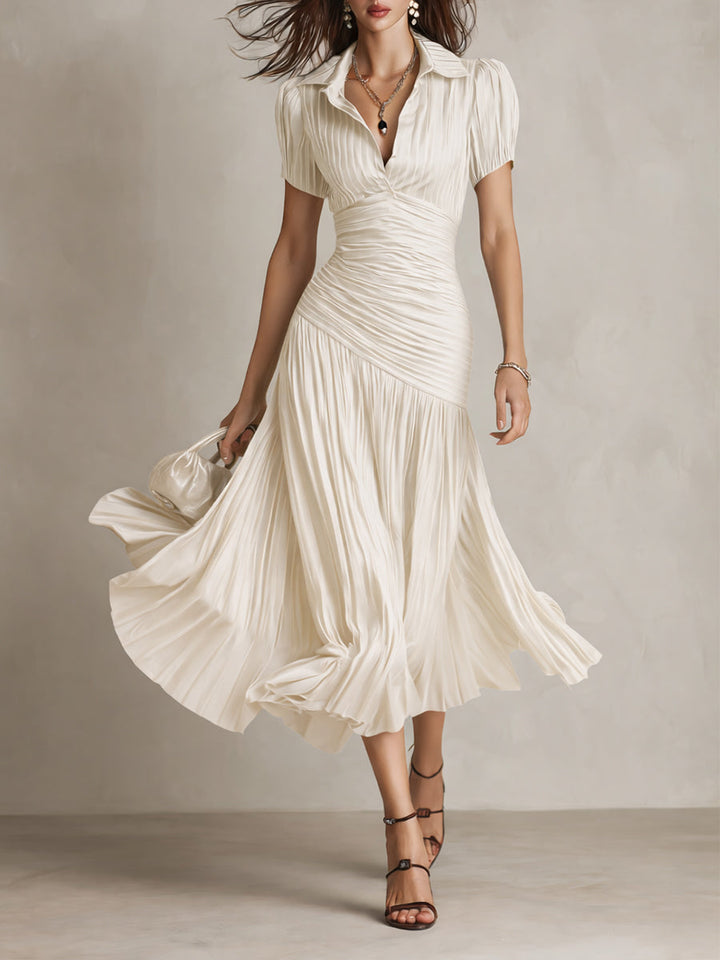 Adriana Retro Striped Midi Dress