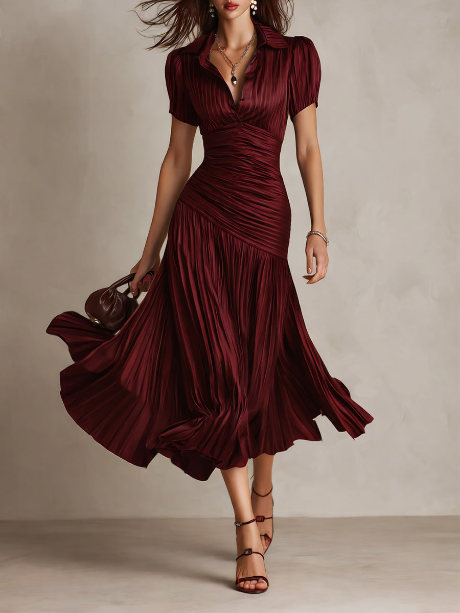 Adriana Retro Striped Midi Dress