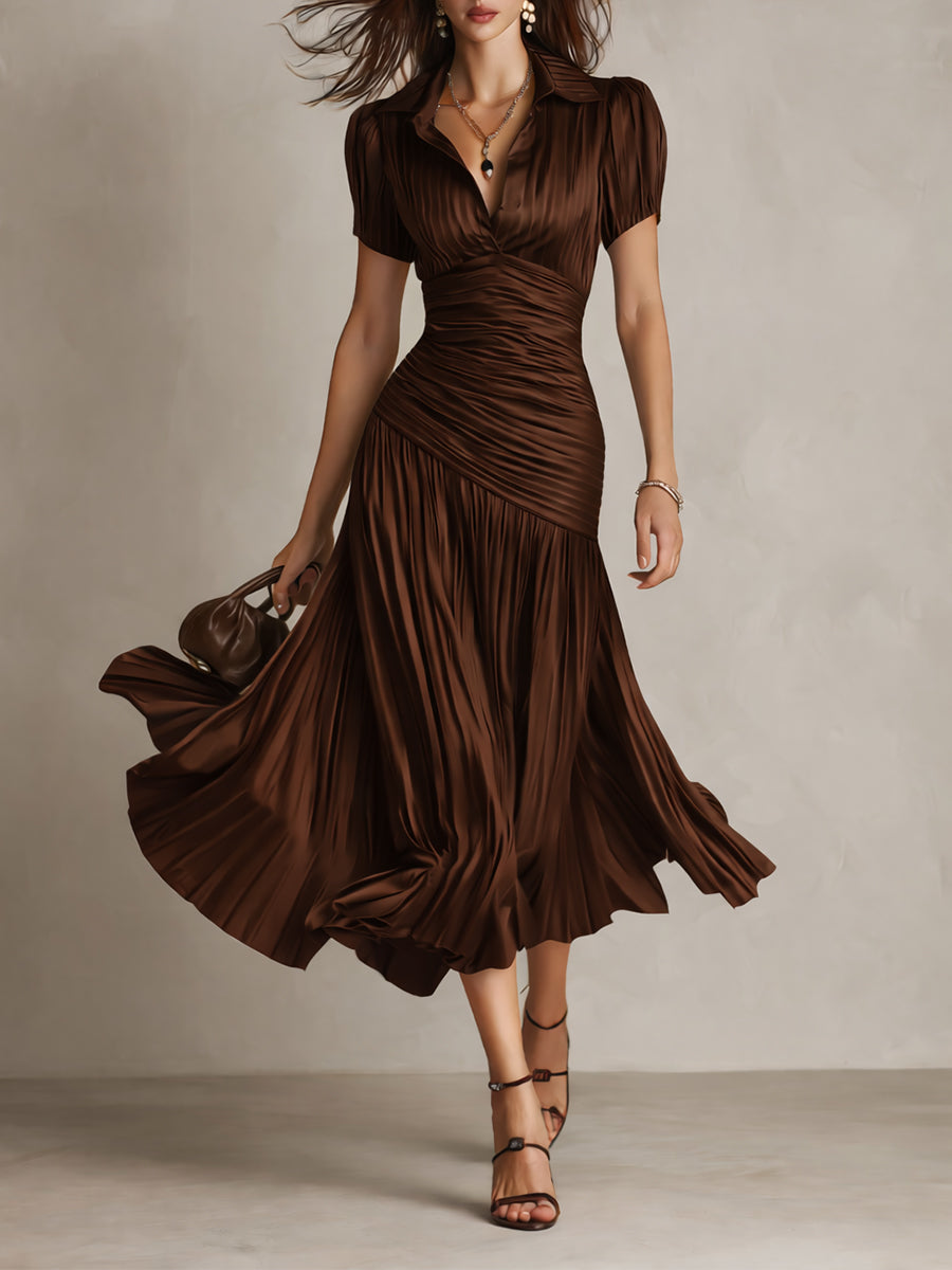 Adriana Retro Striped Midi Dress