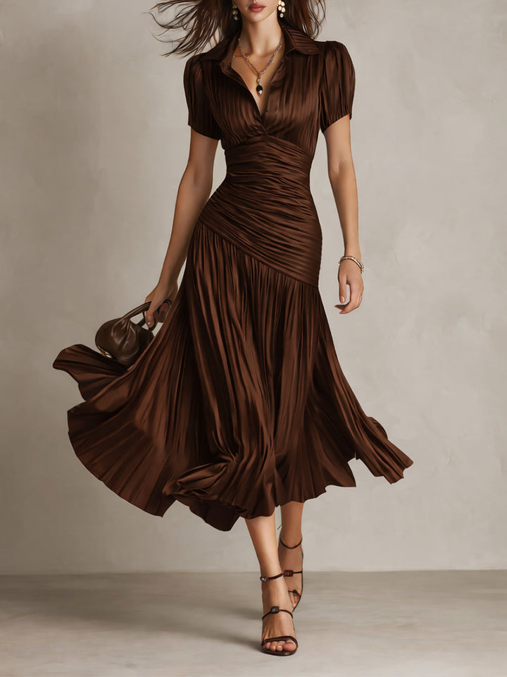 Adriana Retro Striped Midi Dress