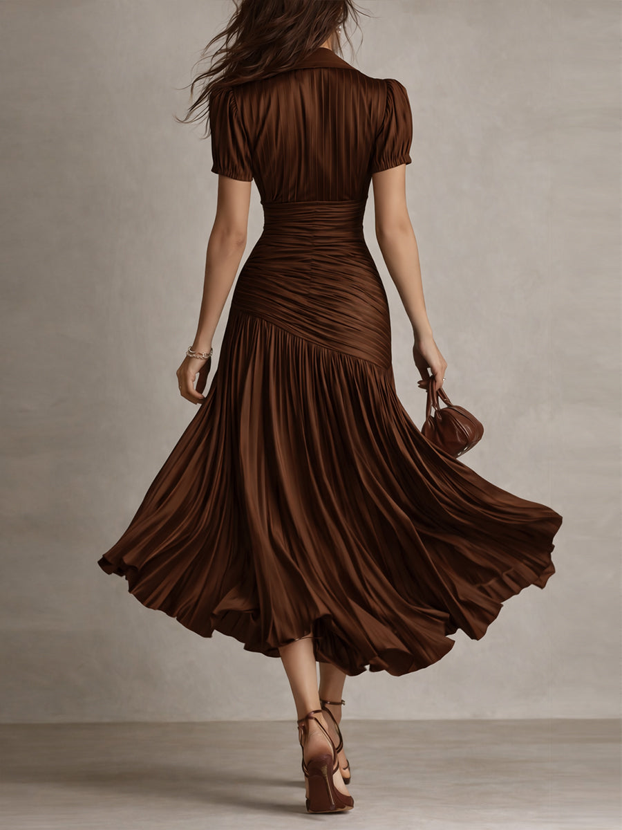 Adriana Retro Striped Midi Dress
