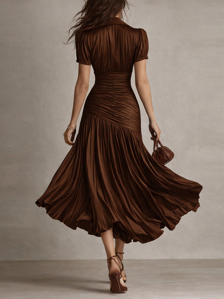 Adriana Retro Striped Midi Dress