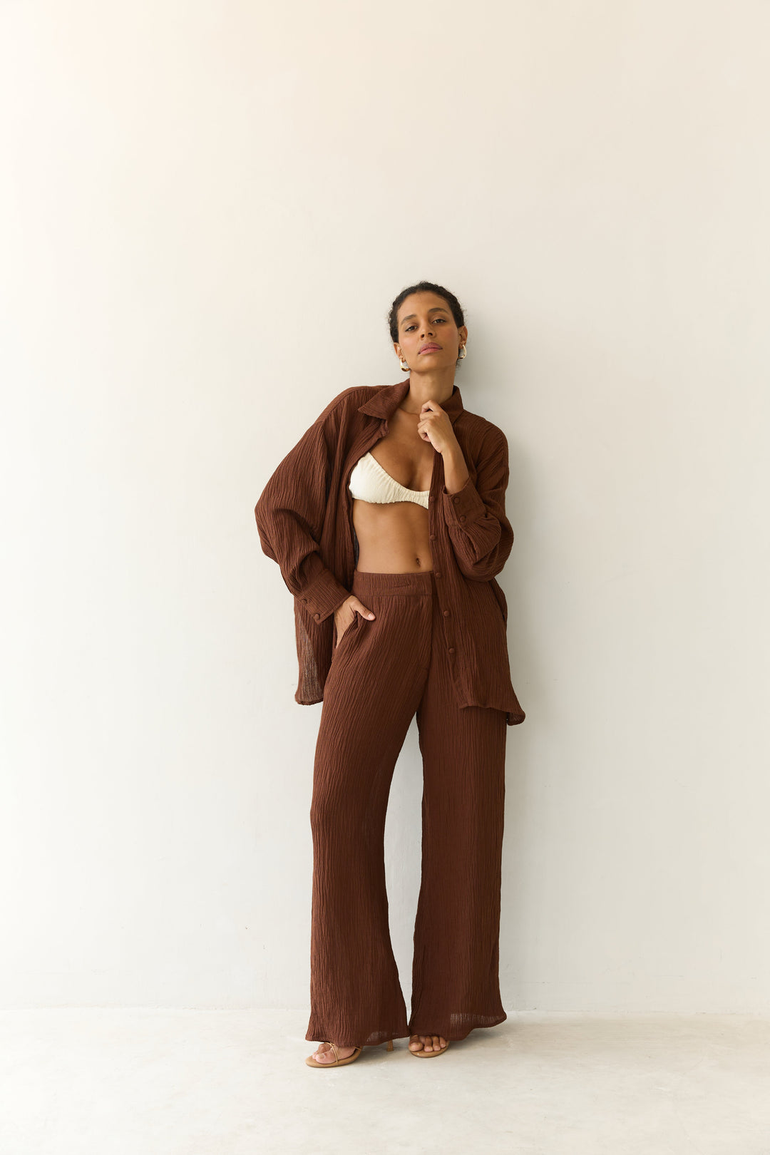 OKII Button Up tiramisu