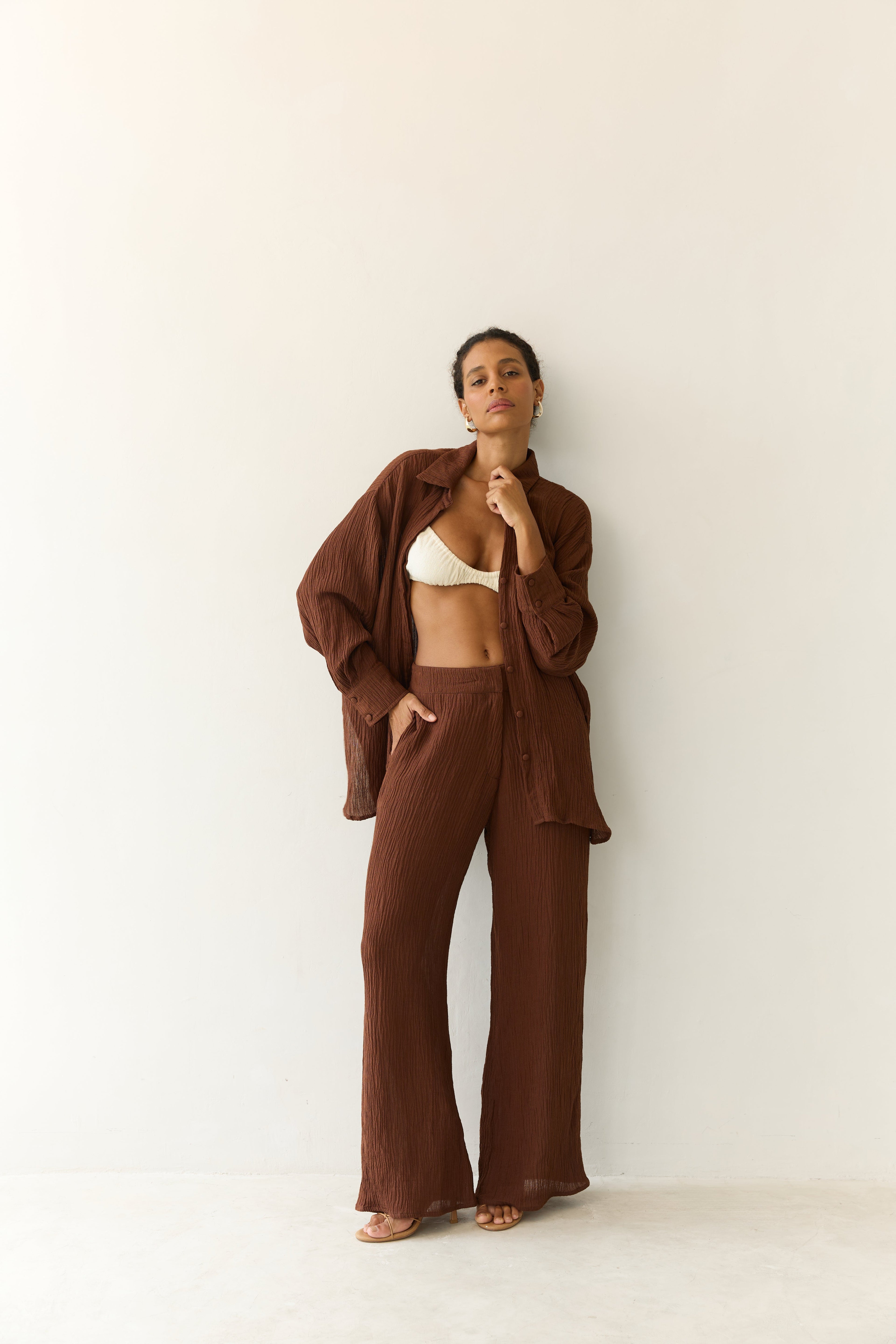 OKII Button Up tiramisu