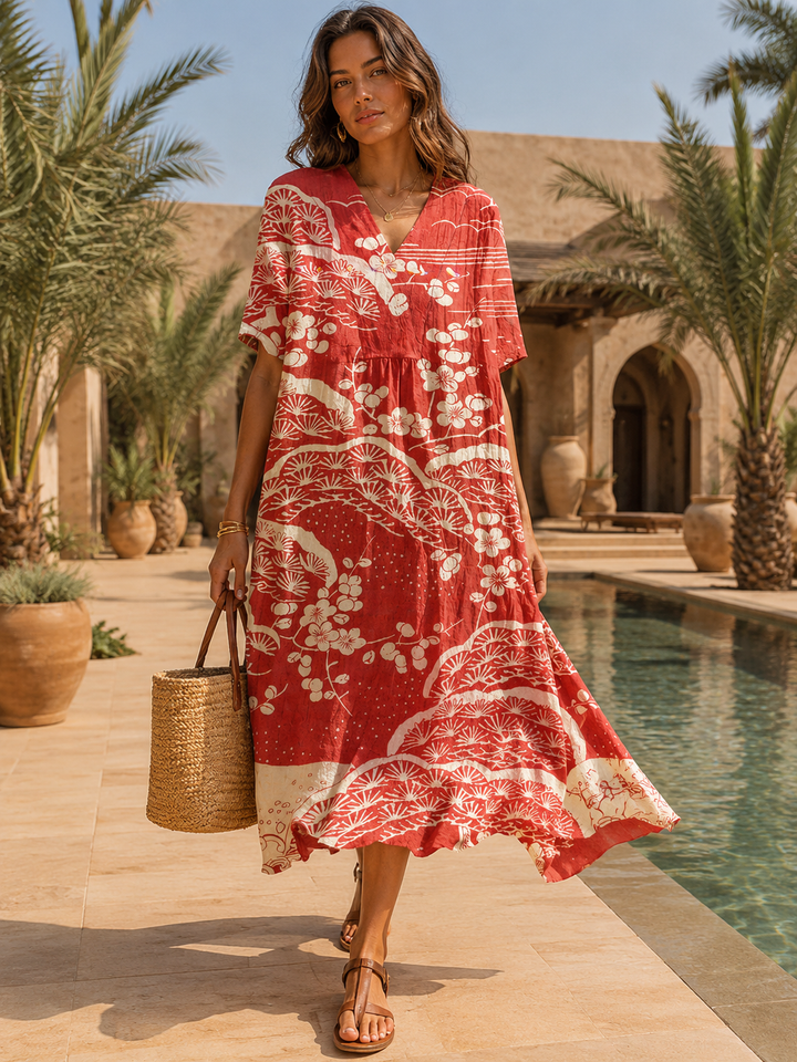 Himari Plum Blossom Midi Dress