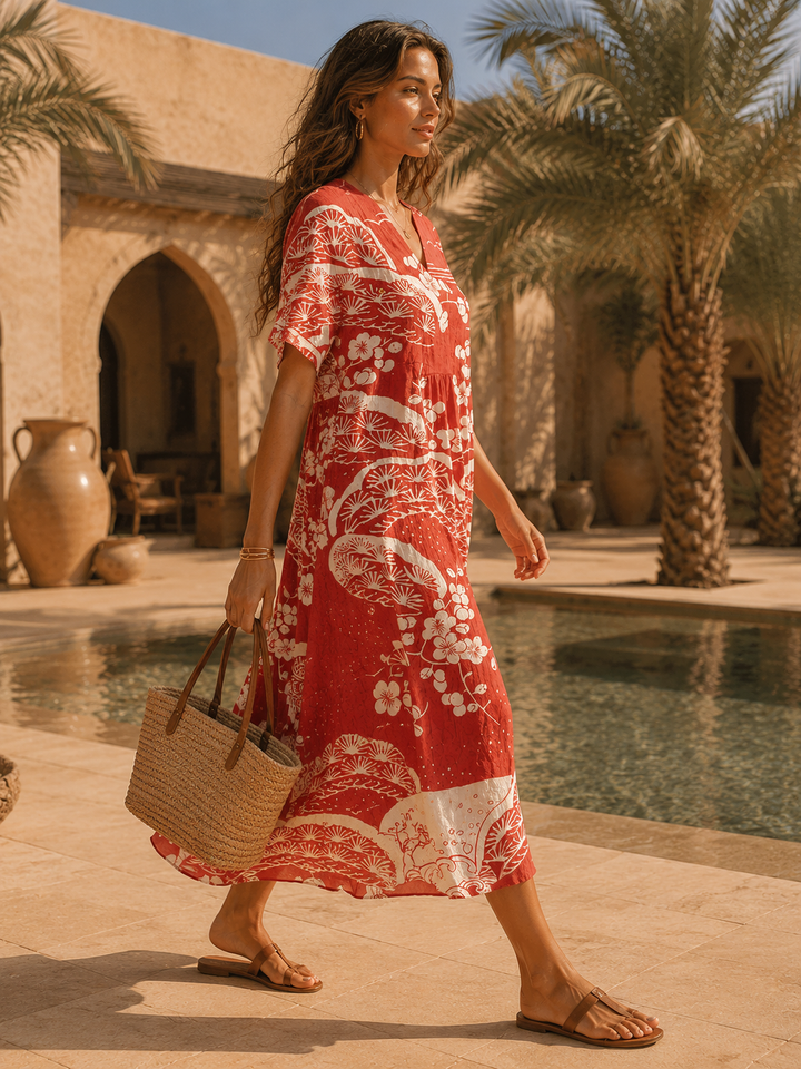 Himari Plum Blossom Midi Dress