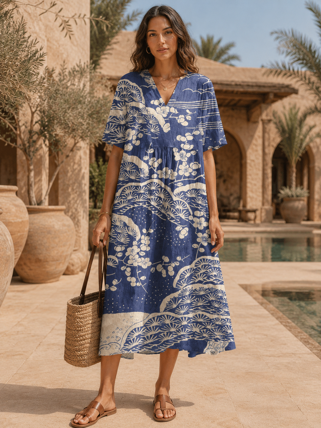 Himari Plum Blossom Midi Dress