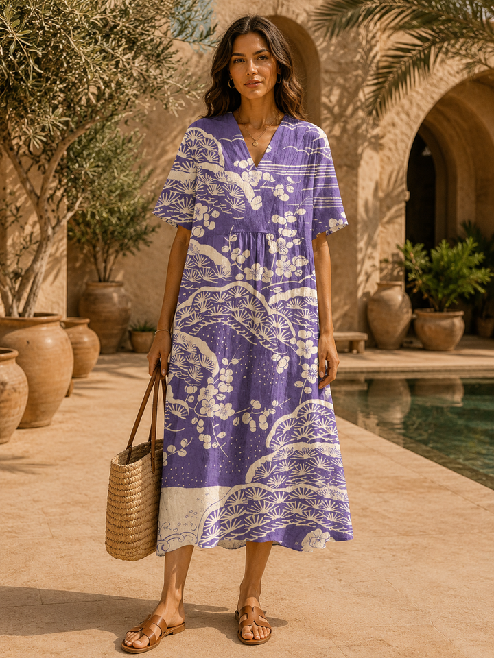 Himari Plum Blossom Midi Dress