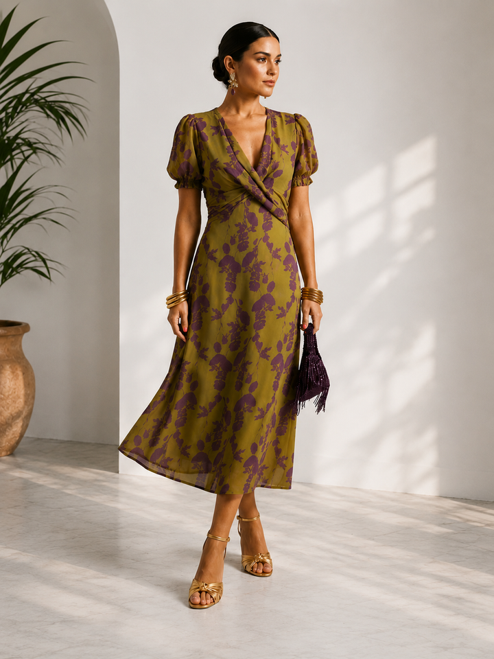 Virel Floral Midi Dress
