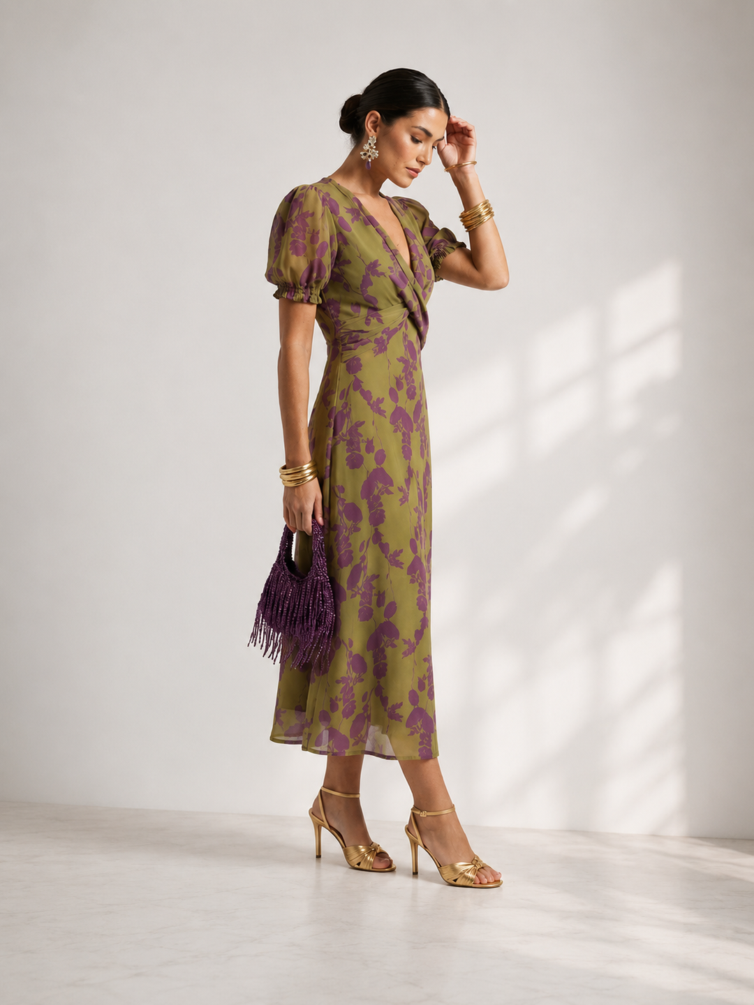 Virel Floral Midi Dress