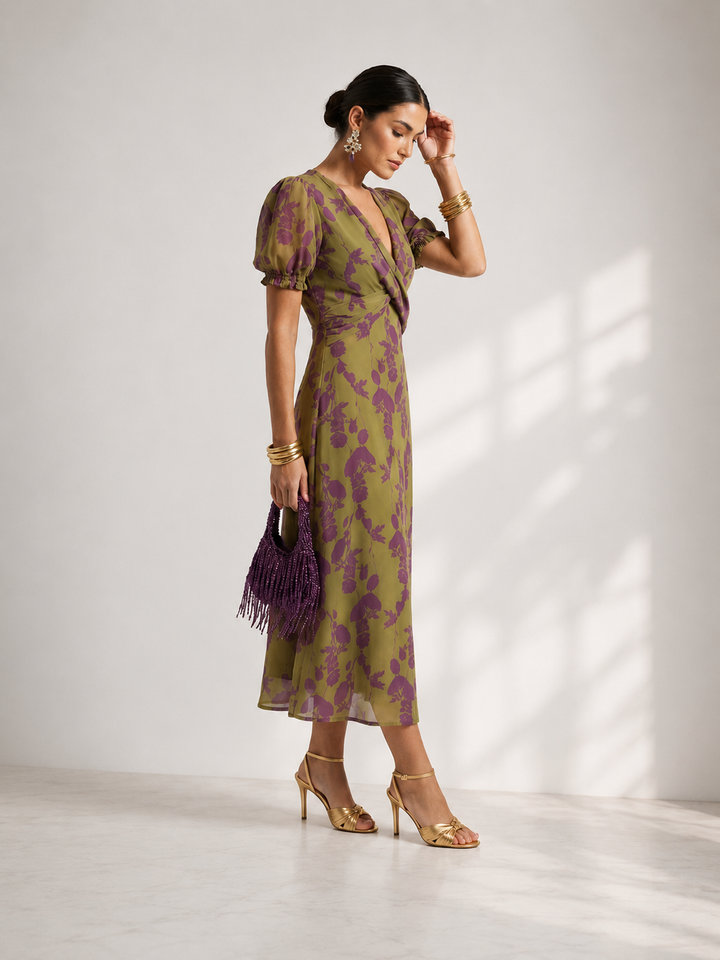 Virel Floral Midi Dress