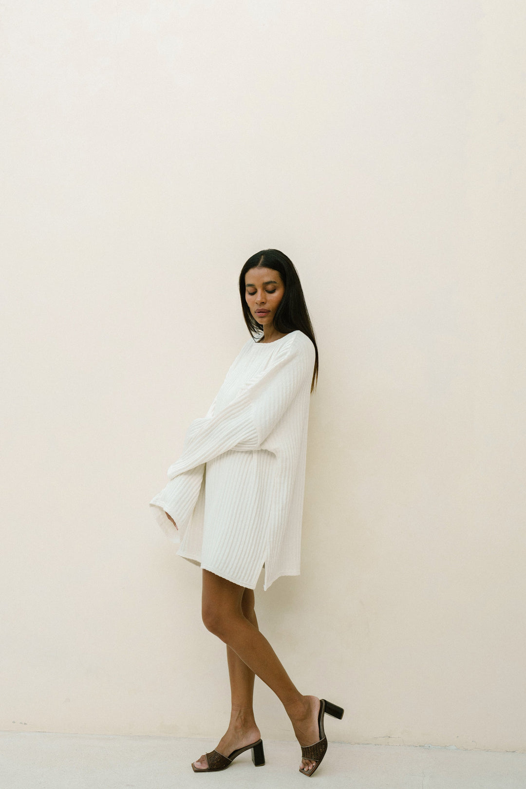 SWEATER DRESS natural