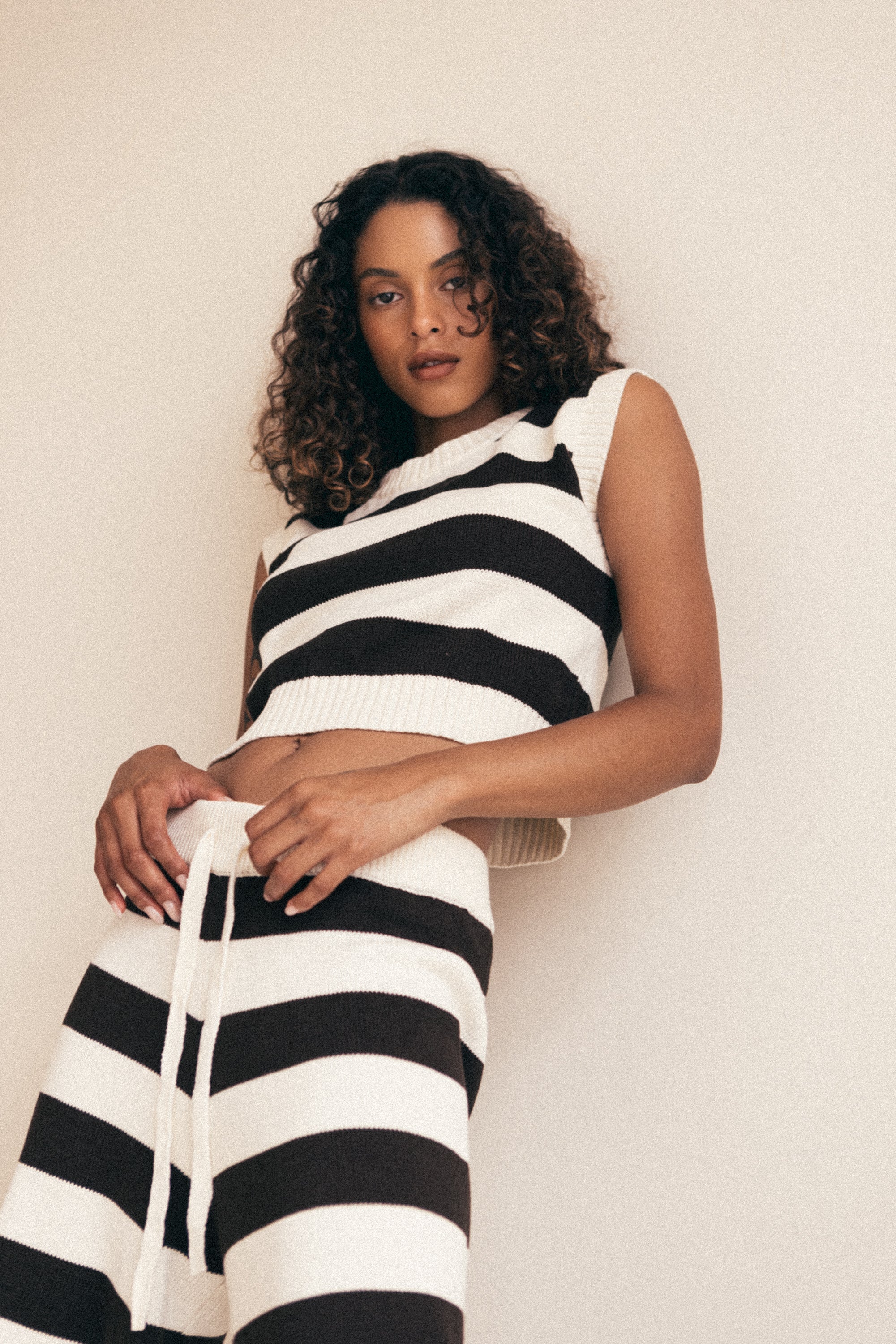 Vest sweater stripe
