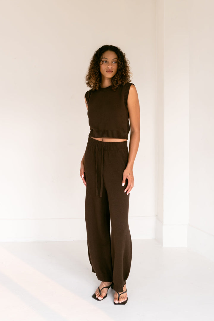 Vest Sweater espresso