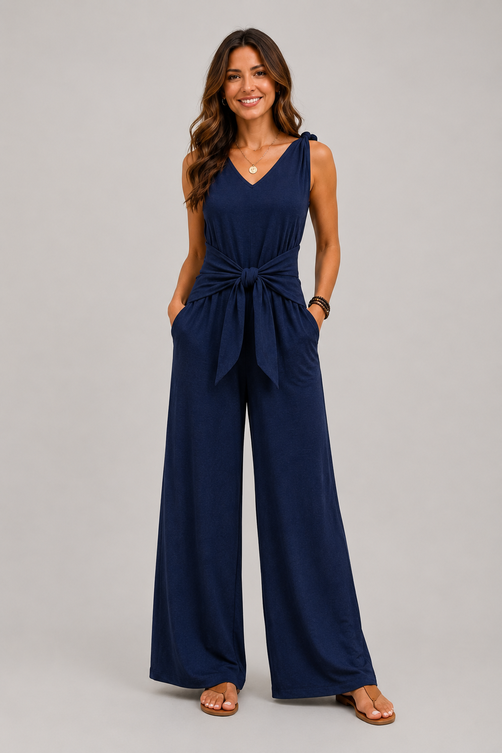 Julies Jumpsuit | V-neck & Wide-leg