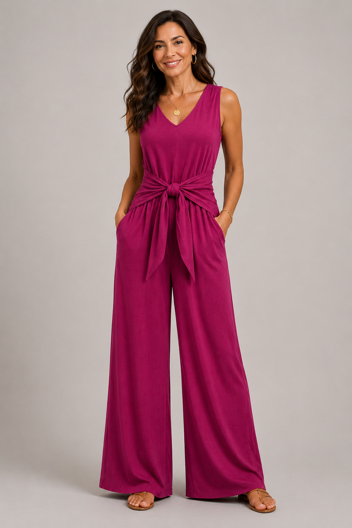 Julies Jumpsuit | V-neck & Wide-leg