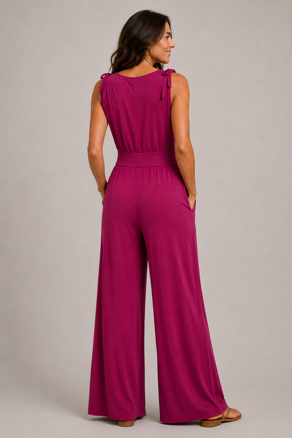 Julies Jumpsuit | V-neck & Wide-leg