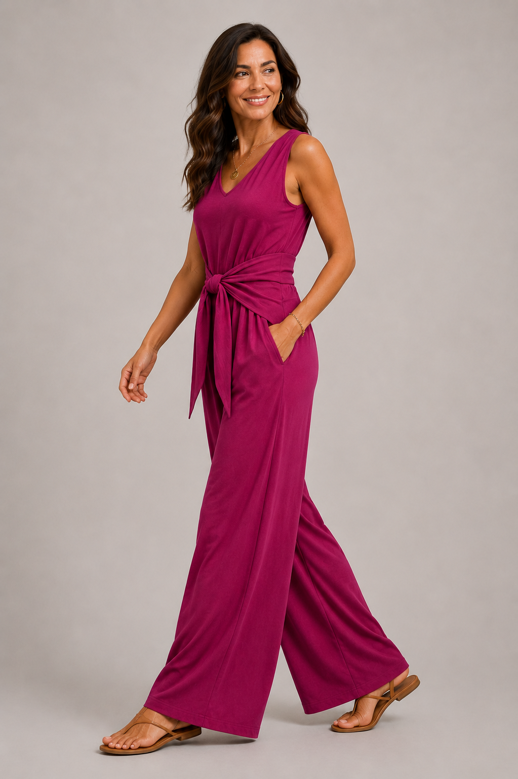 Julies Jumpsuit | V-neck & Wide-leg