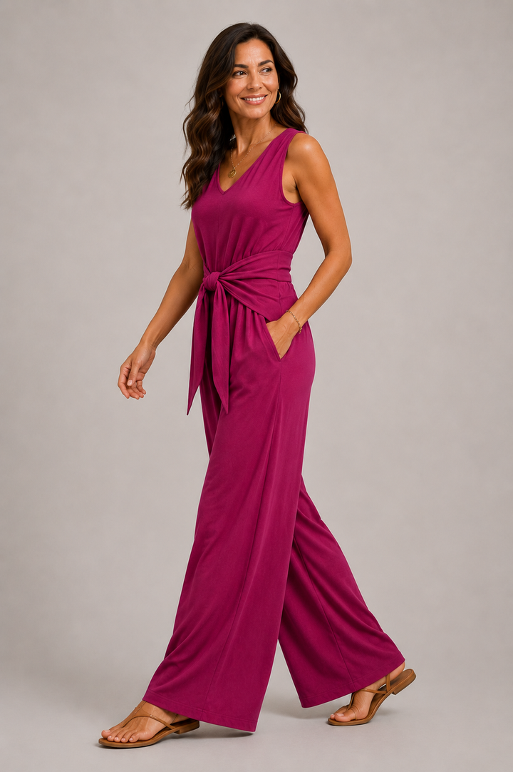 Julies Jumpsuit | V-neck & Wide-leg