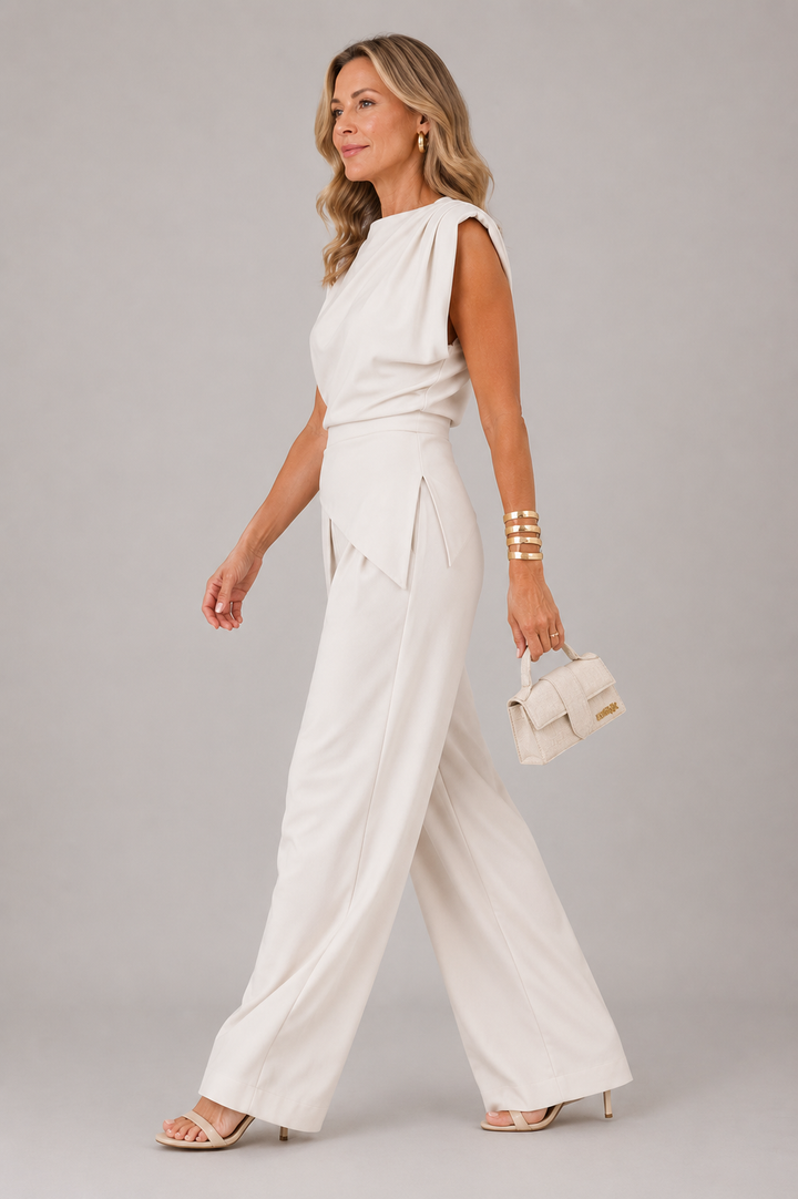 Top & Wide Leg Pants Set