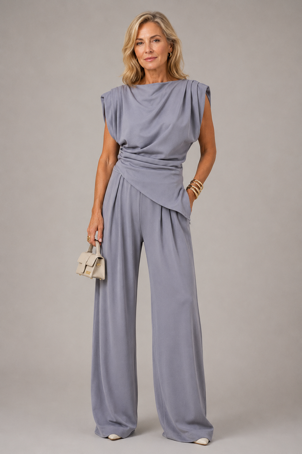 Top & Wide Leg Pants Set