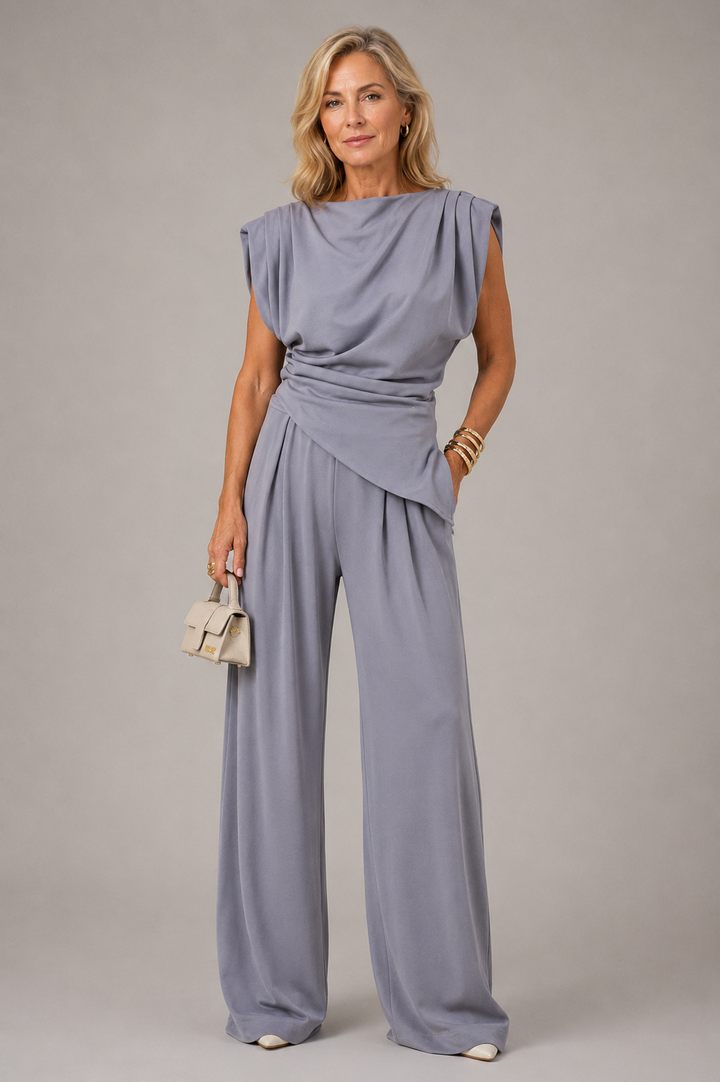 Top & Wide Leg Pants Set