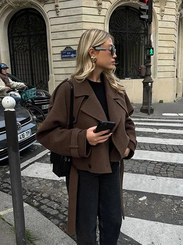 Katrina Lace Up Trench Coat