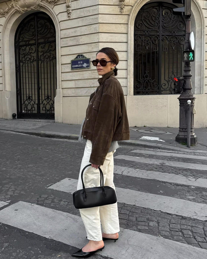 Lana Suede Bomber Jacket